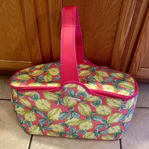 Nicole Miller of New York Insulated Cooler Bag Pink Lime Print
